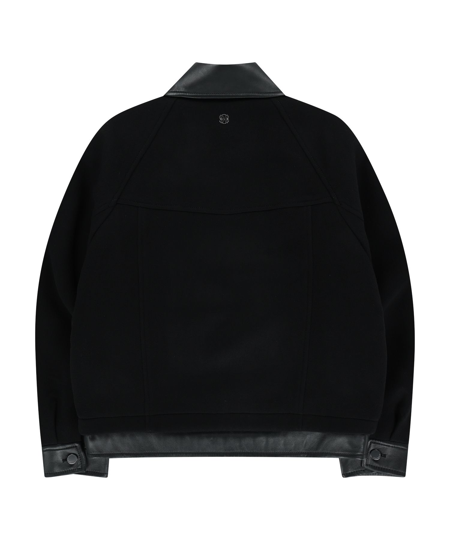 MUSINSA | UNGIMMICK LEATHER TRIM WOOL WORK JACKET (BLACK)