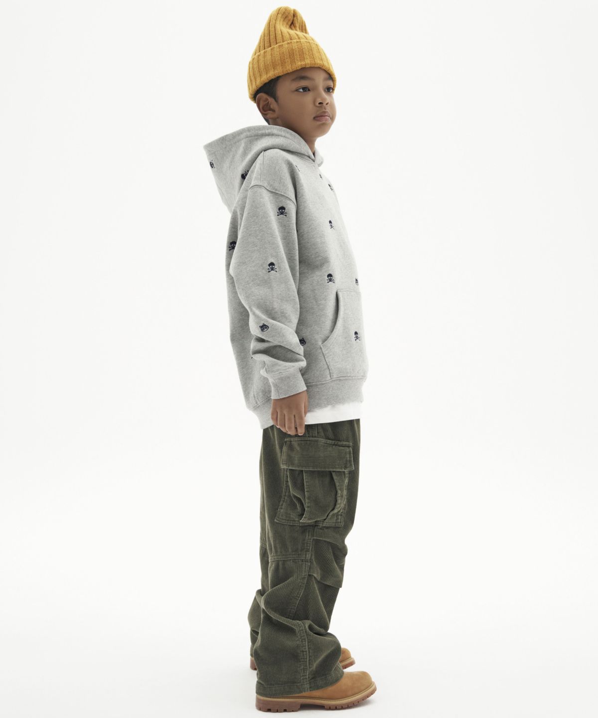테이크이지 키즈(TAKEASY KIDS) 코듀로이 카고 팬츠 (카키)