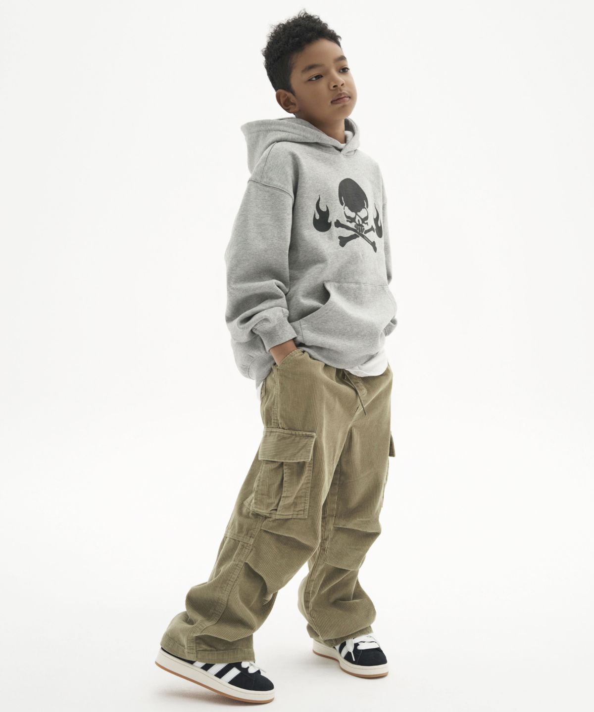 테이크이지 키즈(TAKEASY KIDS) 코듀로이 카고 팬츠 (올리브)