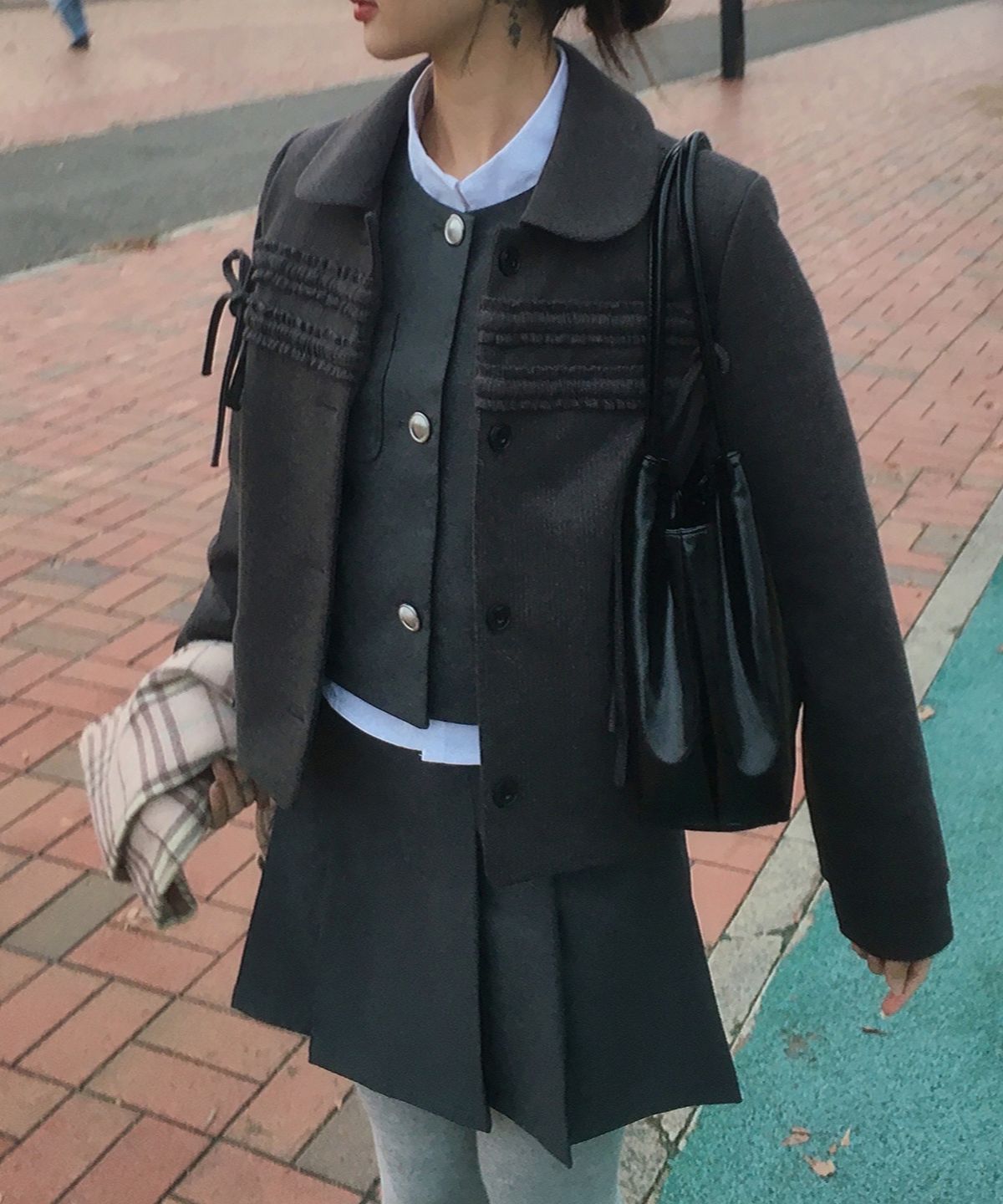 셀리티오(SELITIO) 여성 클래식 베스트 스커트 셋업