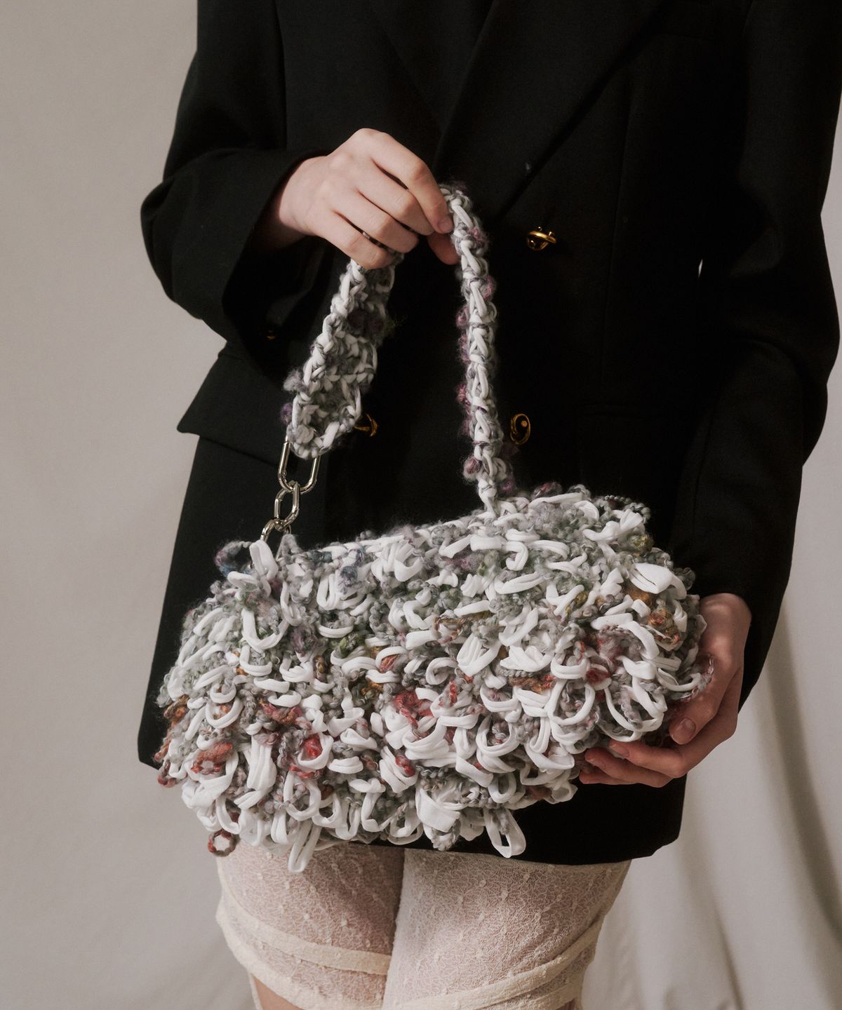 미스티코티타(MYSTIKOTITA) 페더 오브 부케백 - 그레이