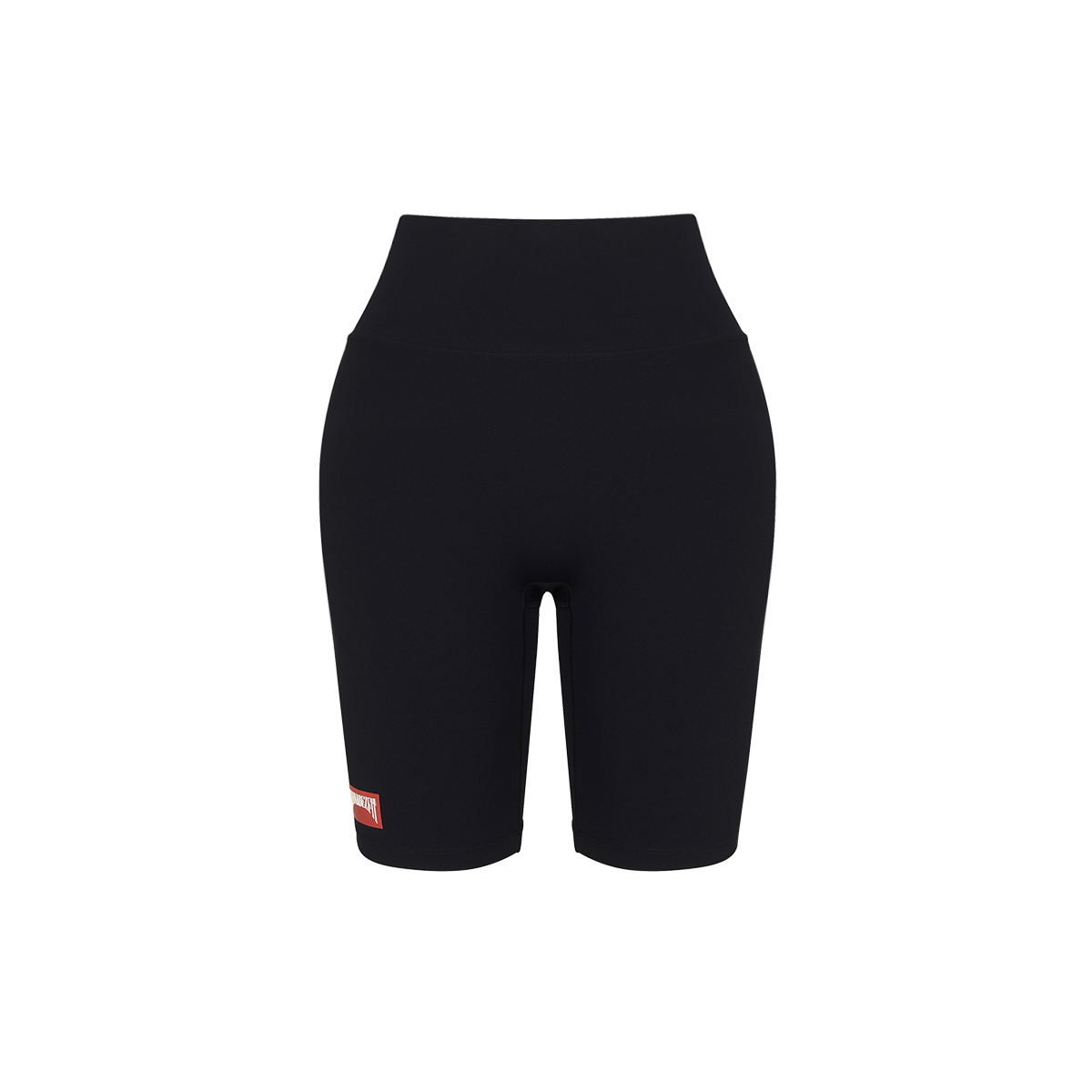 워너비즈핏(WANNABEZFIT) DEMI 3D라벨 4부 레깅스 블랙