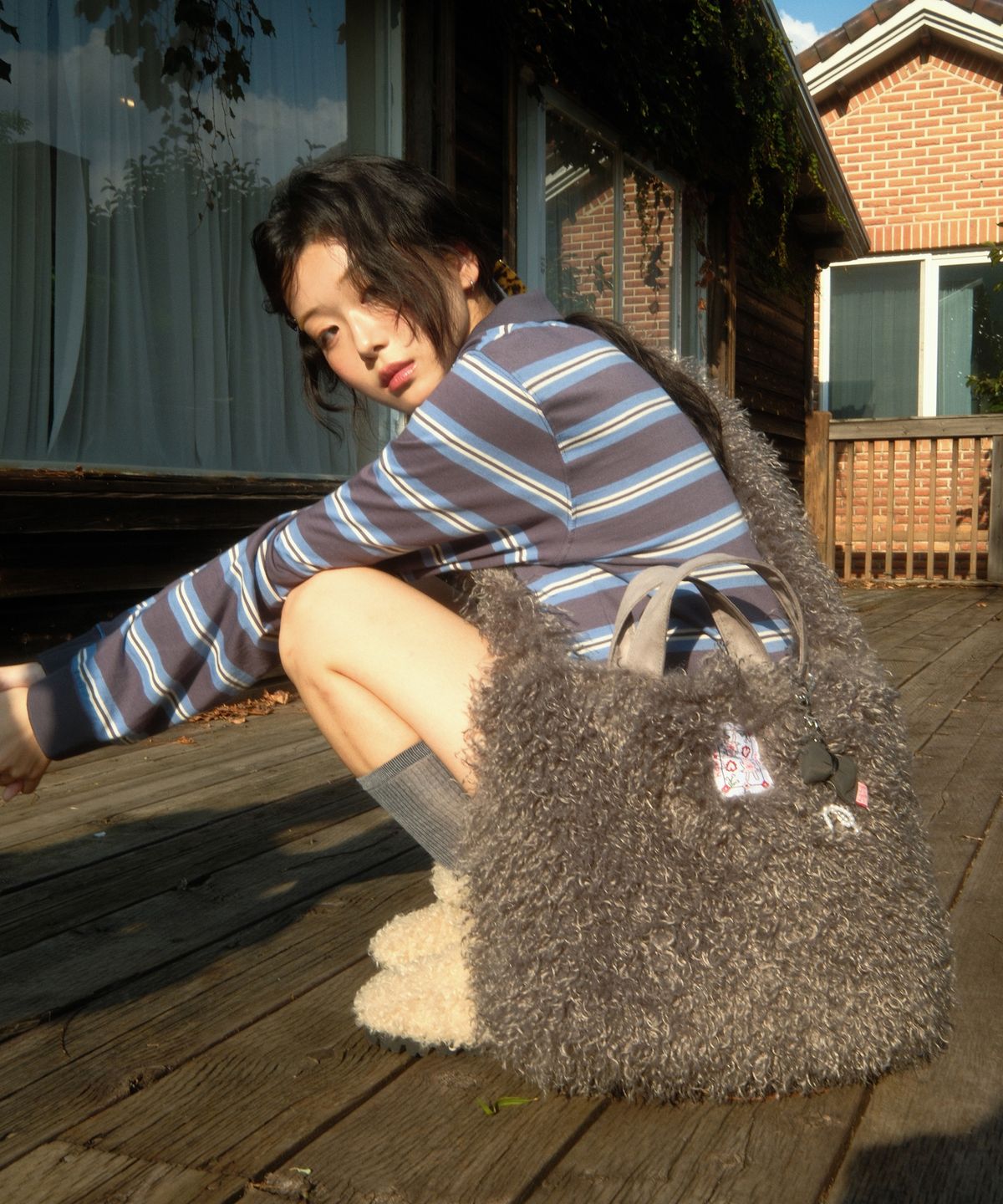시월107(SIWL107) Boksil Bag (Grey)