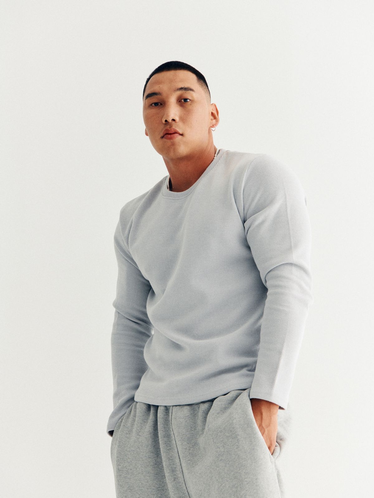 고저(GOZER) SAKA LONG SLEEVES_WASHED GREY