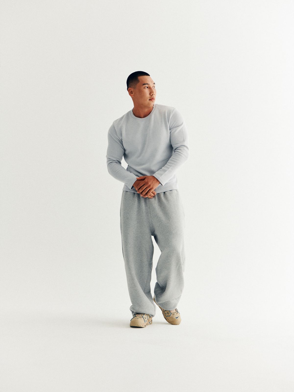 고저(GOZER) SAKA LONG SLEEVES_WASHED GREY