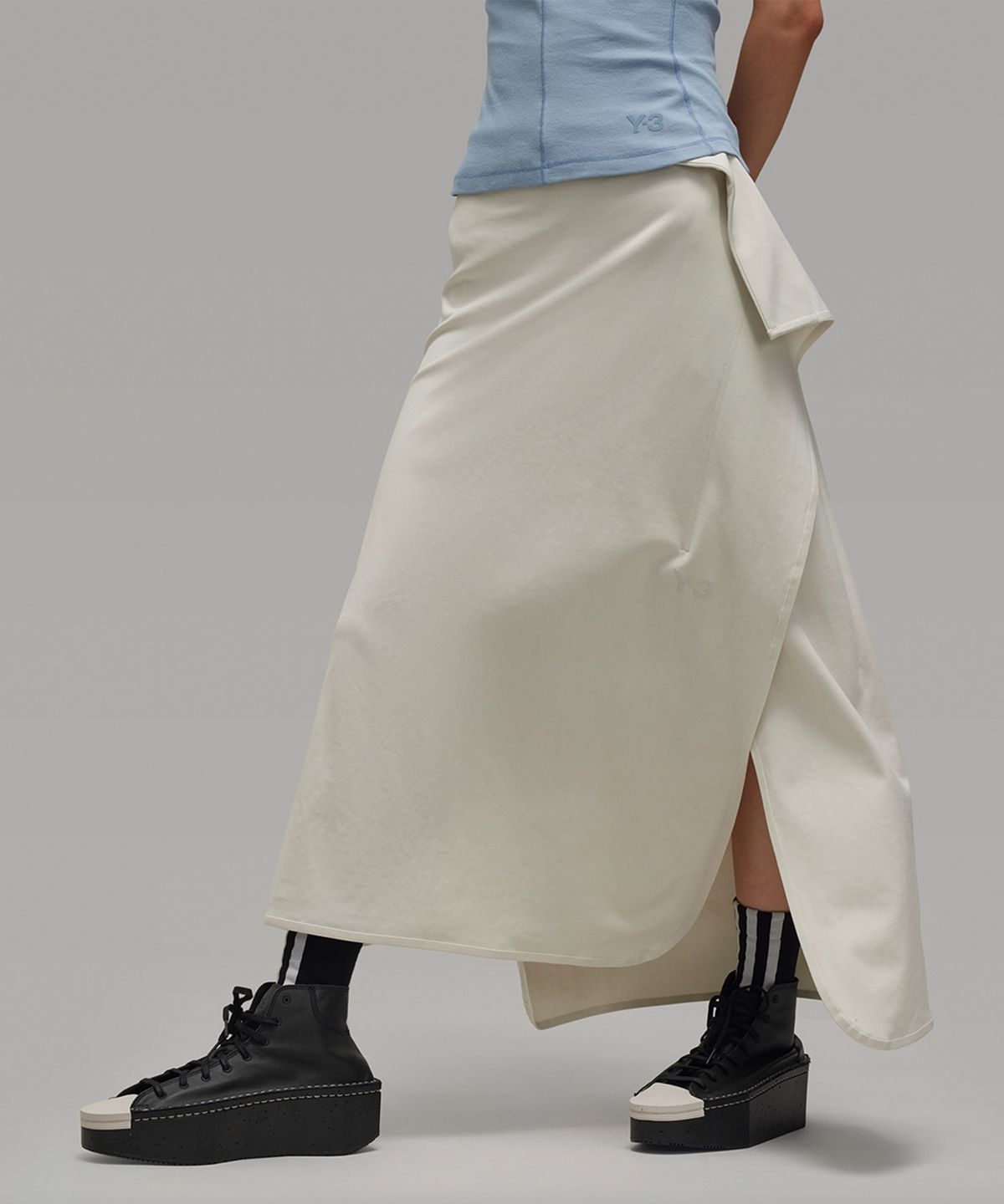 와이쓰리(Y-3) (W) 트랙 스커트 라이트그레이 TRACK SKIRT ORBGRY