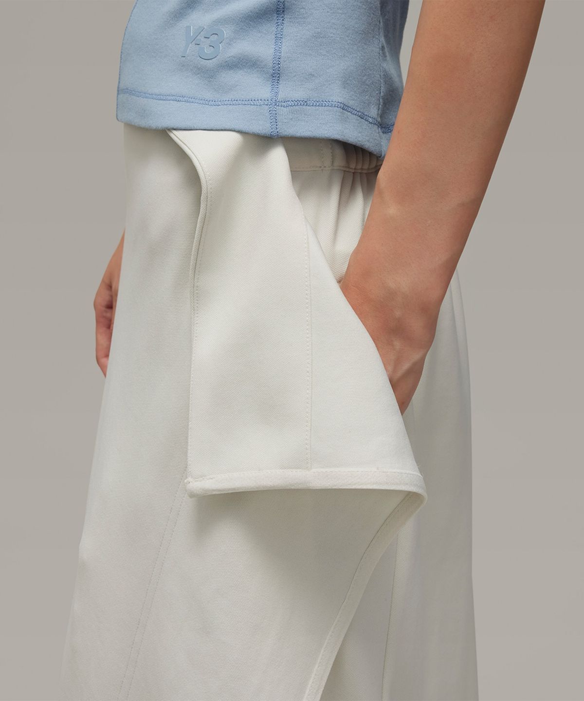 와이쓰리(Y-3) (W) 트랙 스커트 라이트그레이 TRACK SKIRT ORBGRY