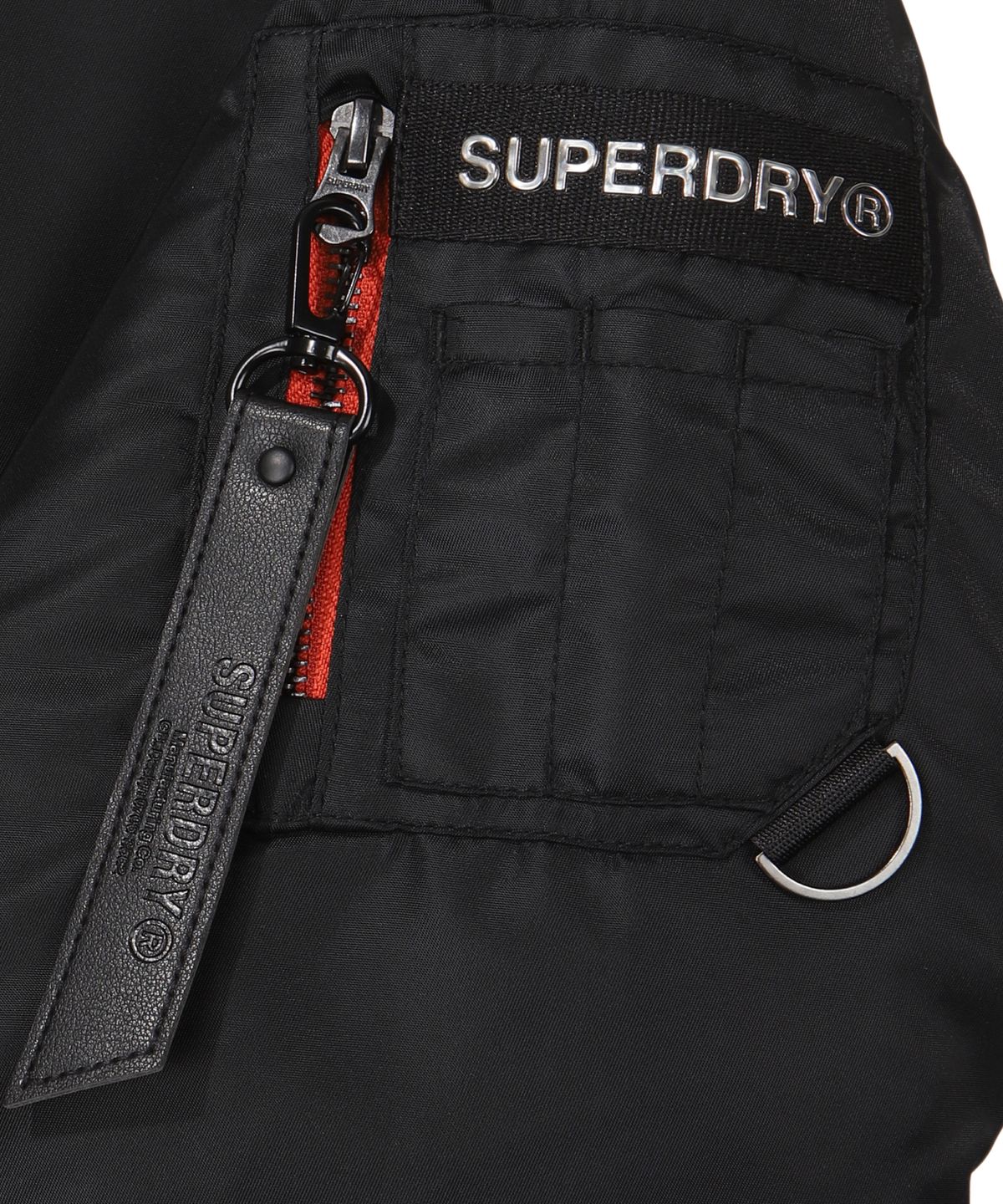 슈퍼드라이(SUPERDRY) W 플라이트 세미 크롭 패딩 점퍼 블랙
