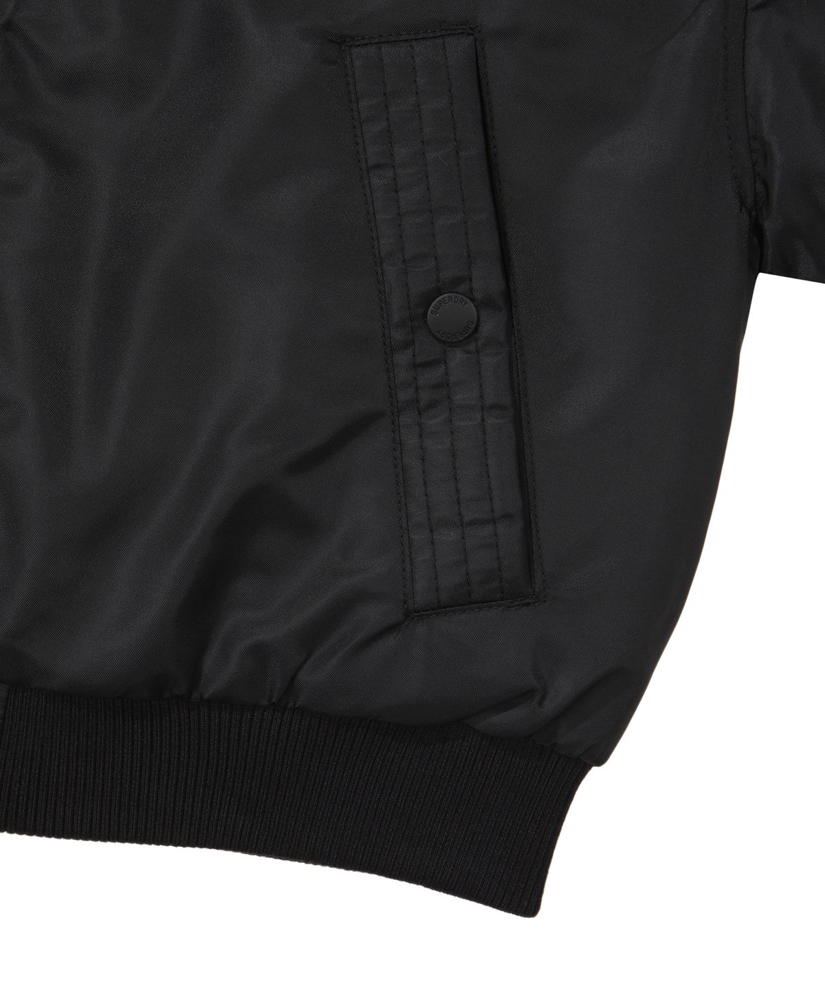 슈퍼드라이(SUPERDRY) W 플라이트 세미 크롭 패딩 점퍼 블랙