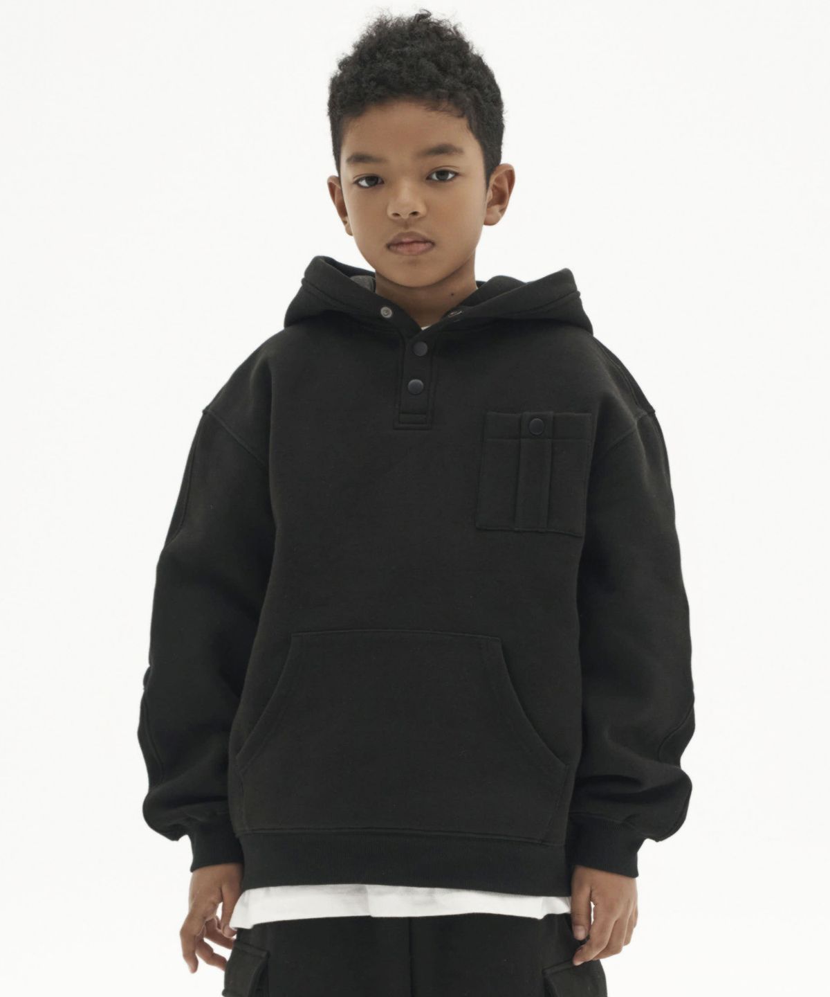 테이크이지 키즈(TAKEASY KIDS) 자이언트 엠보 후드티 (블랙)