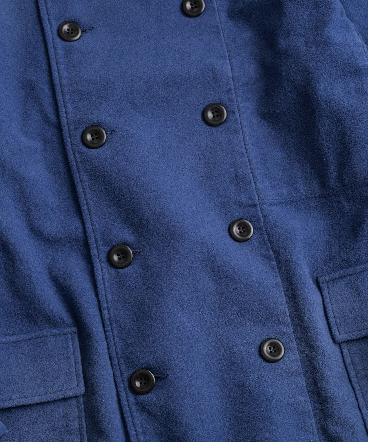 비헤비어(BEHEAVYER) SOFT MOLESKIN FRENCH DB JACKET faded blue