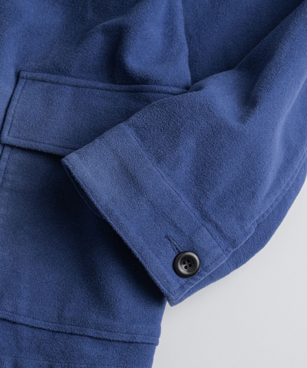 비헤비어(BEHEAVYER) SOFT MOLESKIN FRENCH DB JACKET faded blue