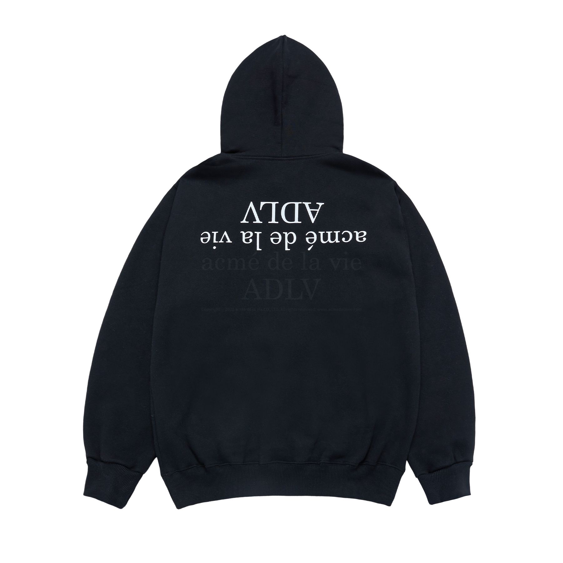 MUSINSA | acmé de la vie UPSIDE DOWN LOGO NAPPING ZURRY HOODIE