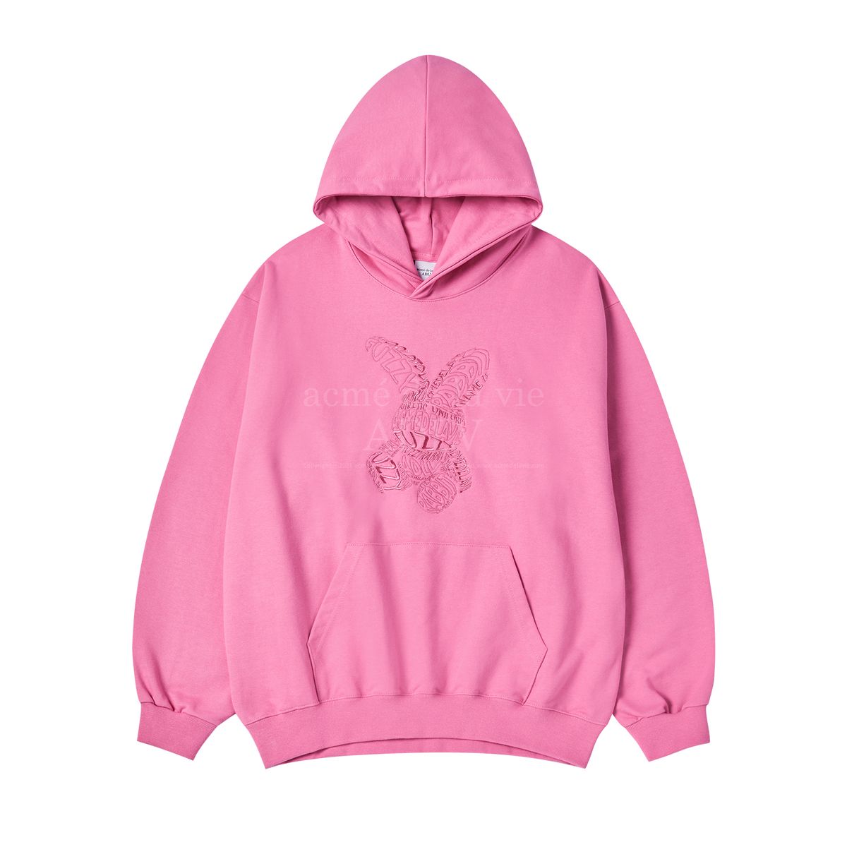 아크메드라비(ACME DE LA VIE) LETTERING RABBIT HOODIE