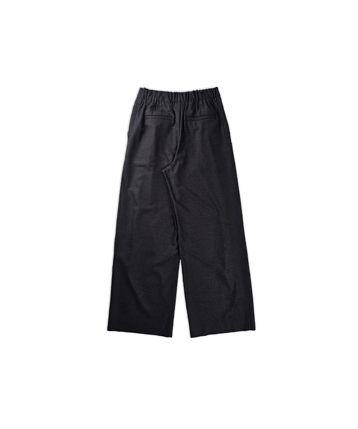 320쇼룸(320SHOWROOM) Wool Blend Side Button Pintuck Elastic Pants Charcoal