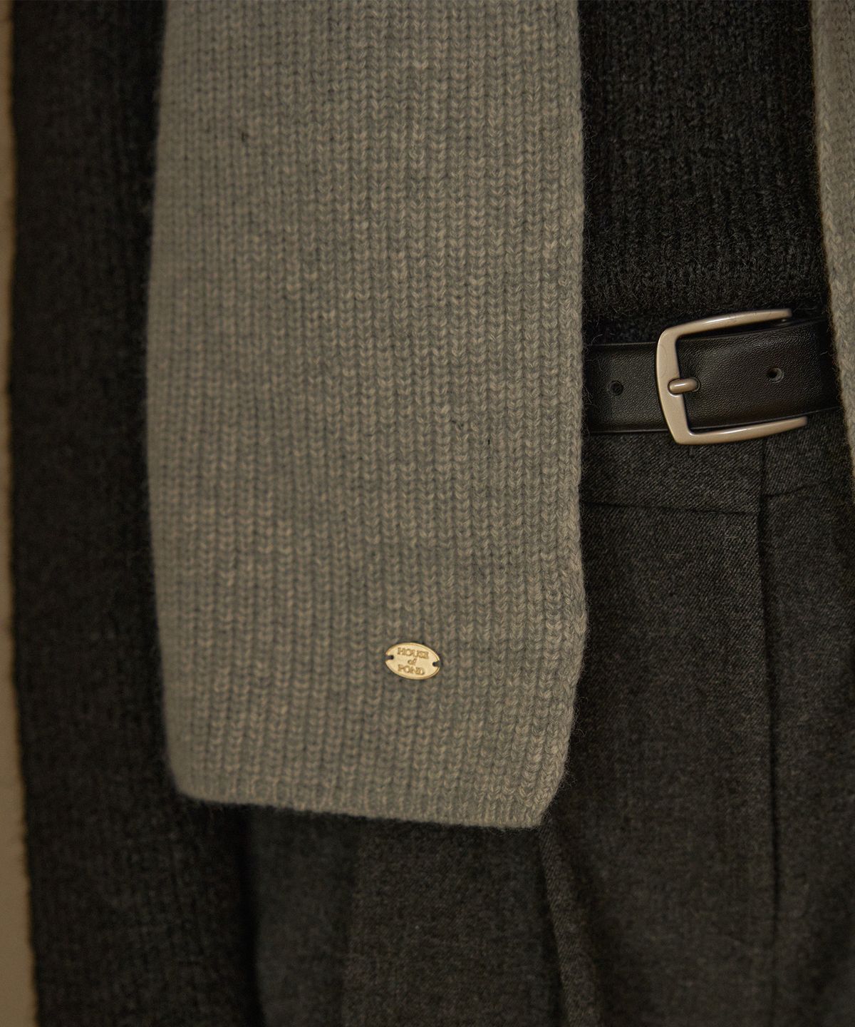 하우스 오브 폰드(HOUSE OF POND) Soft wool knit muffler (Grey)