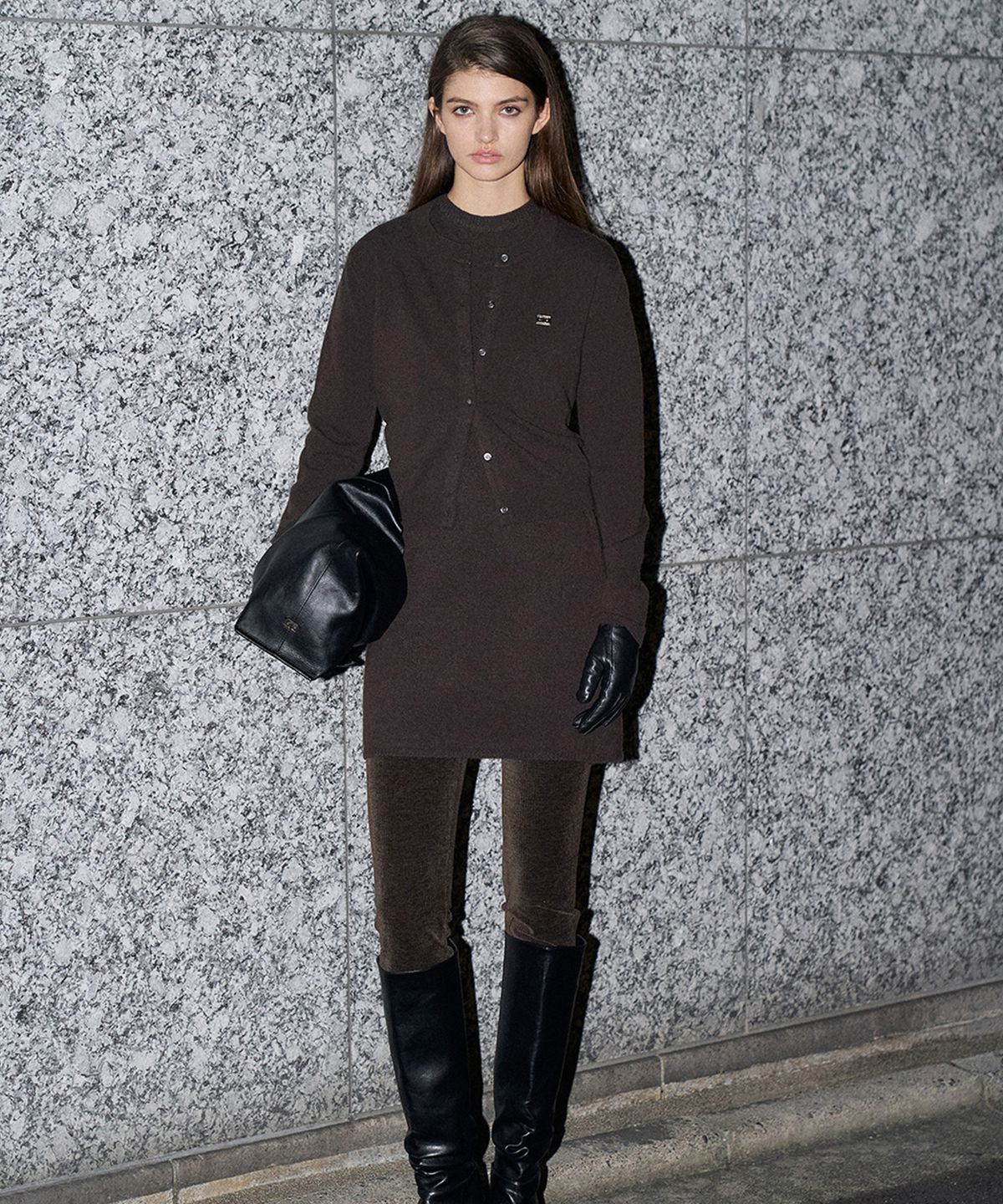 르네제이(RENEJ) Cashwool Half Knit Dress