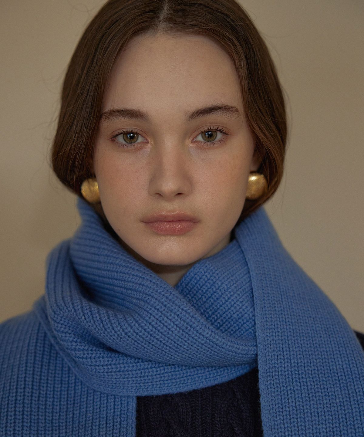 하우스 오브 폰드(HOUSE OF POND) Soft wool knit muffler (Blue)