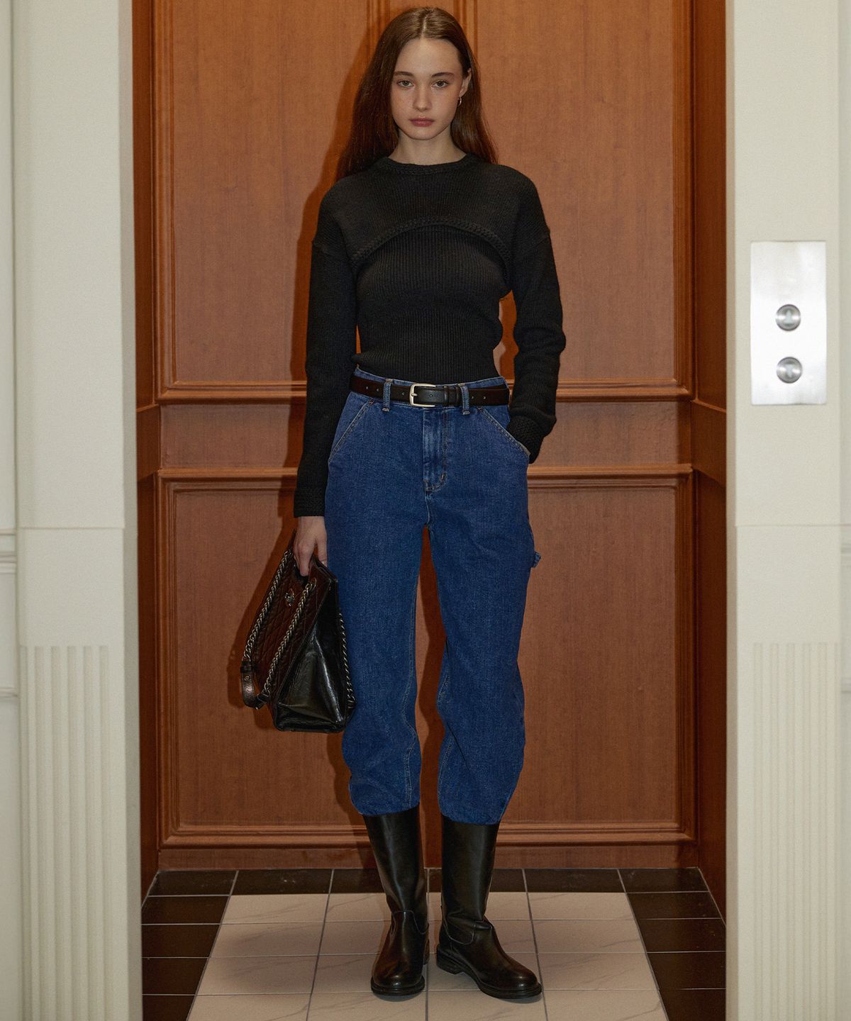 하우스 오브 폰드(HOUSE OF POND) Fleece lined worker jeans (Blue)