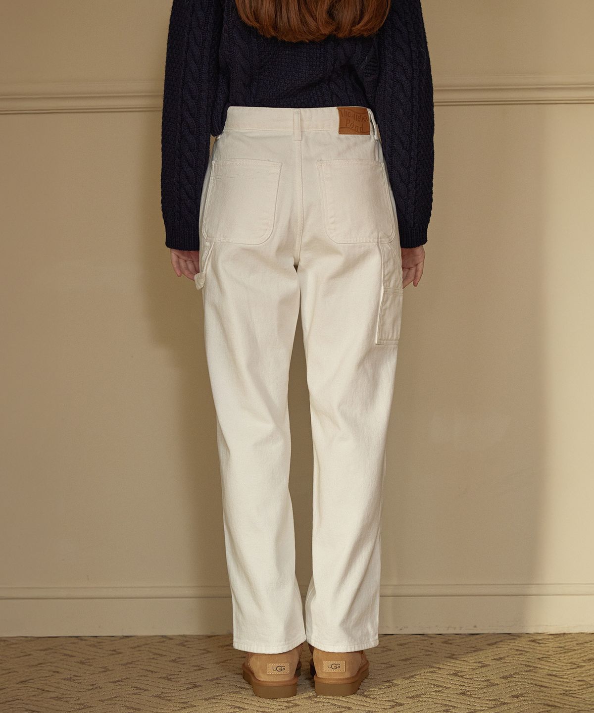 하우스 오브 폰드(HOUSE OF POND) Fleece lined worker jeans (White)