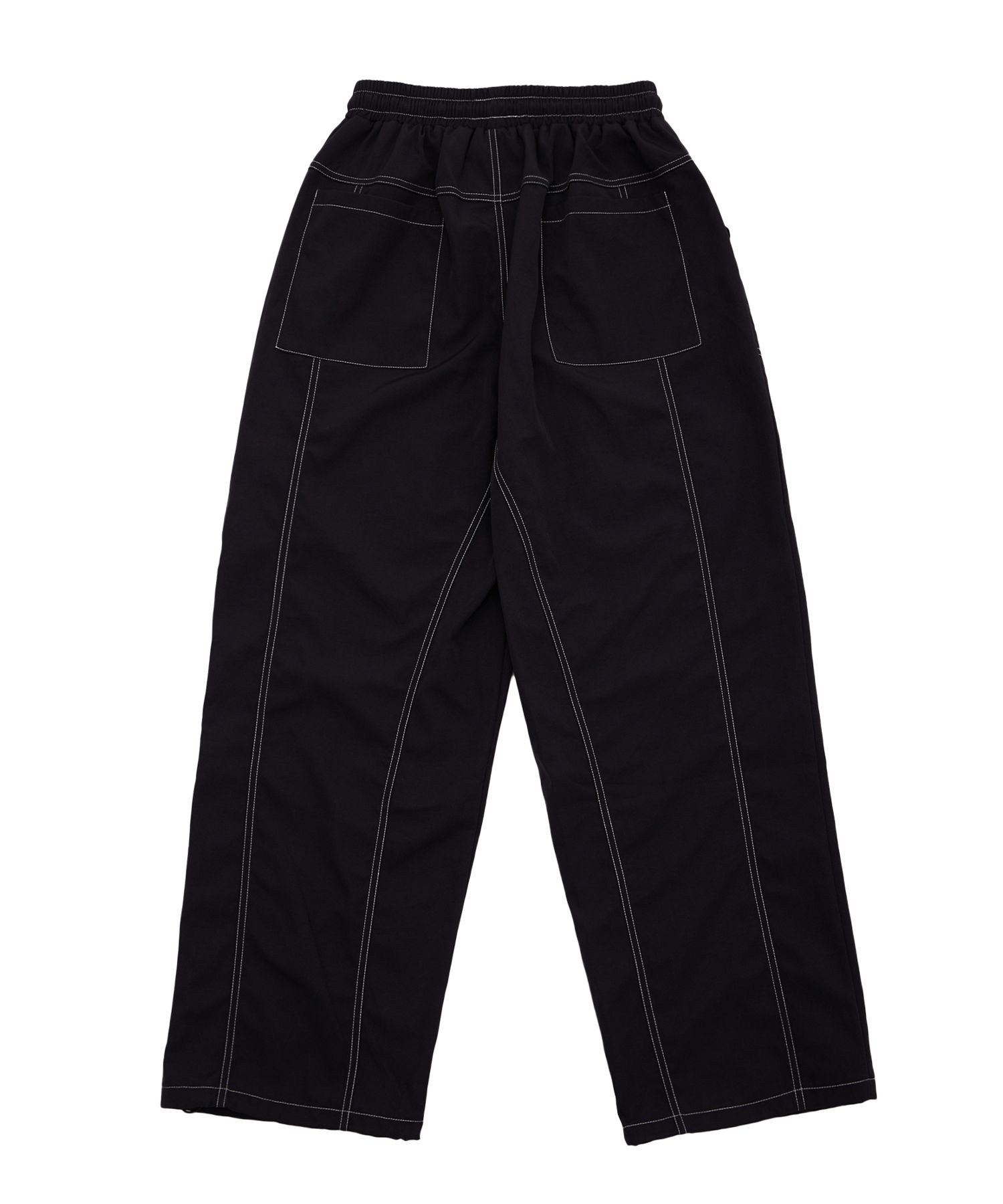 MUSINSA | DOUBLE JD Curve Stitch Pants (Black)
