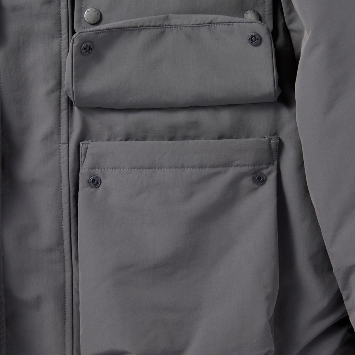 브롬톤 런던(BROMPTON LONDON) BRITISH CAMPER HOOD DOWN - GREY (P244MDW510)