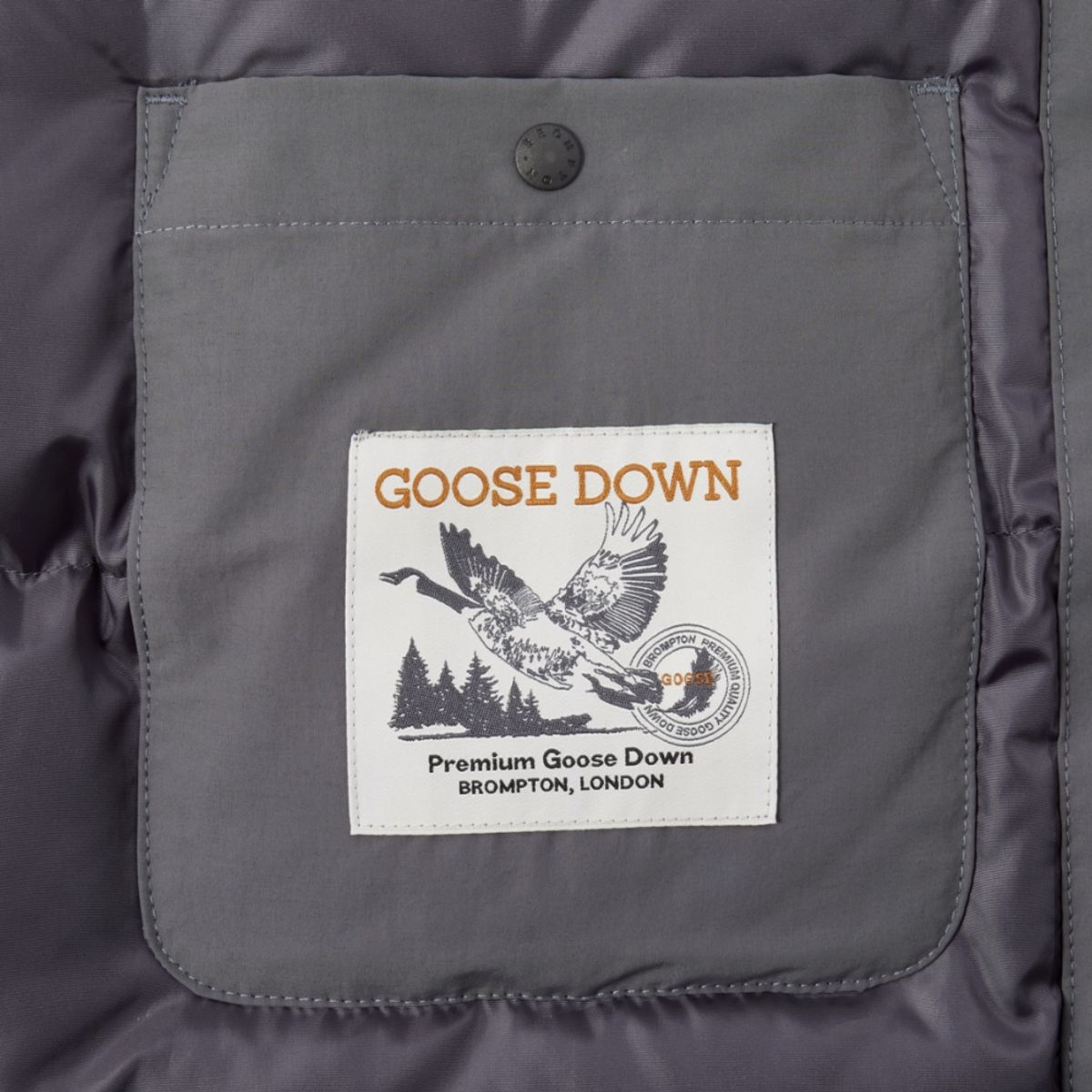 브롬톤 런던(BROMPTON LONDON) BRITISH CAMPER HOOD DOWN - GREY (P244MDW510)