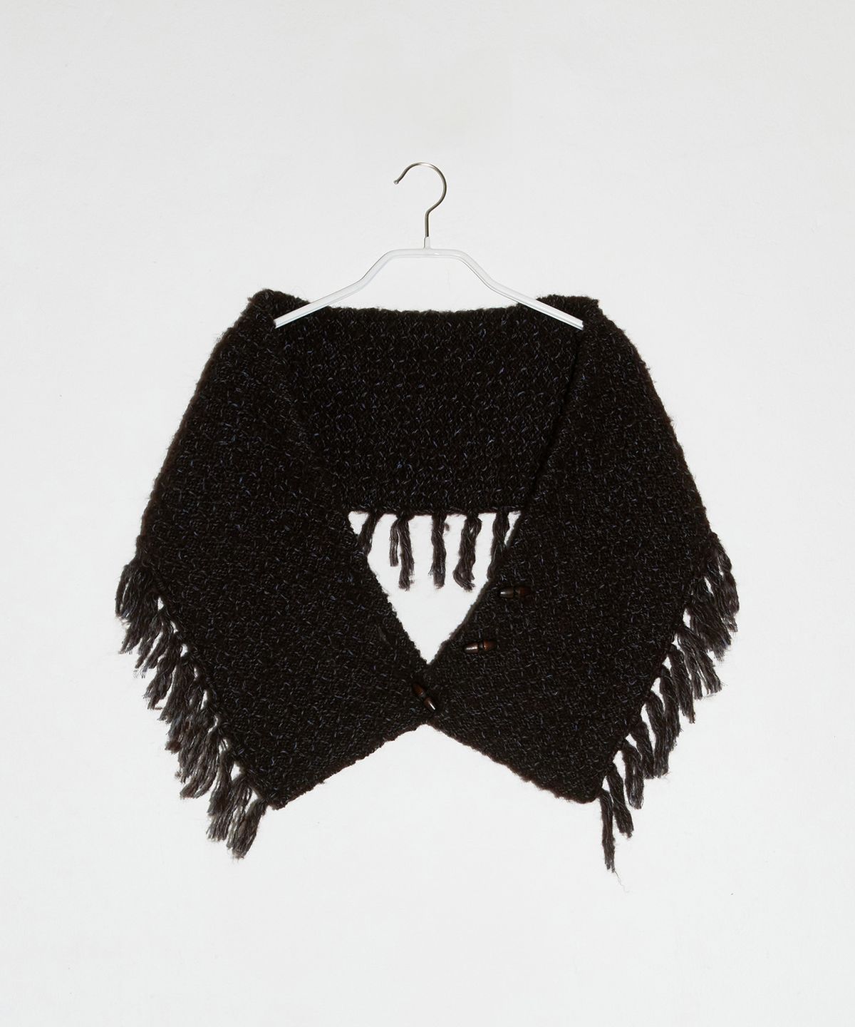 엔오르(EN OR) [ITALY FABRIC] FRINGE SHAWL MUFFLER - BROWN