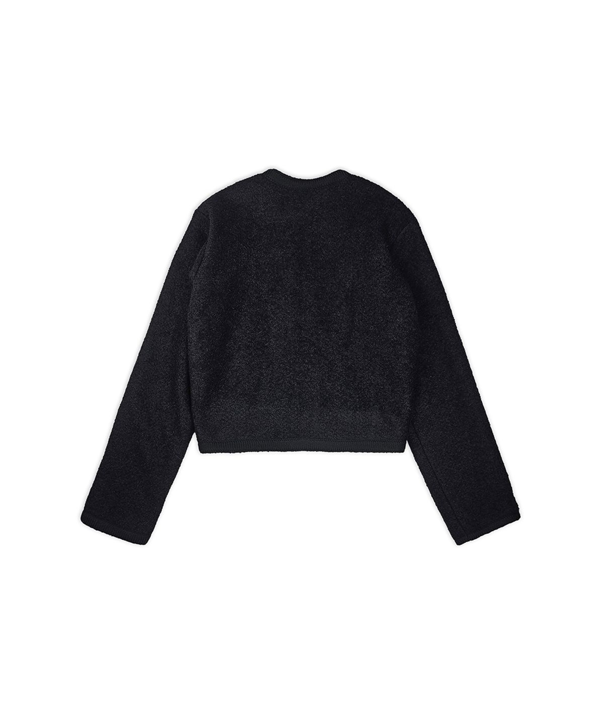 320쇼룸(320SHOWROOM) Wool Blend Boucle Hook Cardigan Black