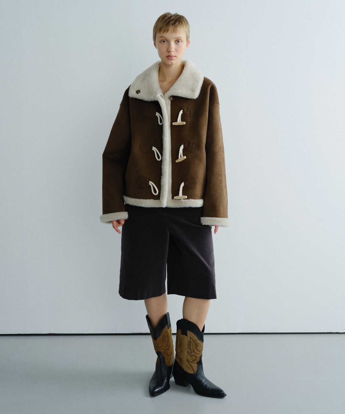 엔오르(EN OR) REVERSIBLE MUSTANG JACKET - BROWN