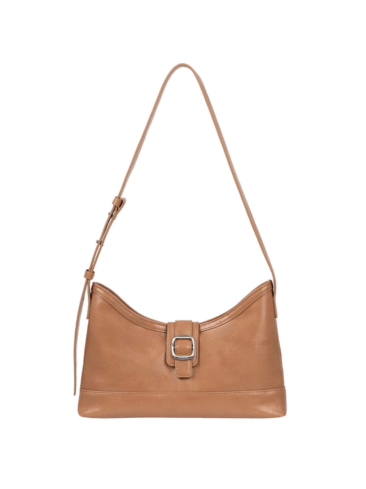 세미코드(SEMICODE) veil middle bag - crinkle dark beige