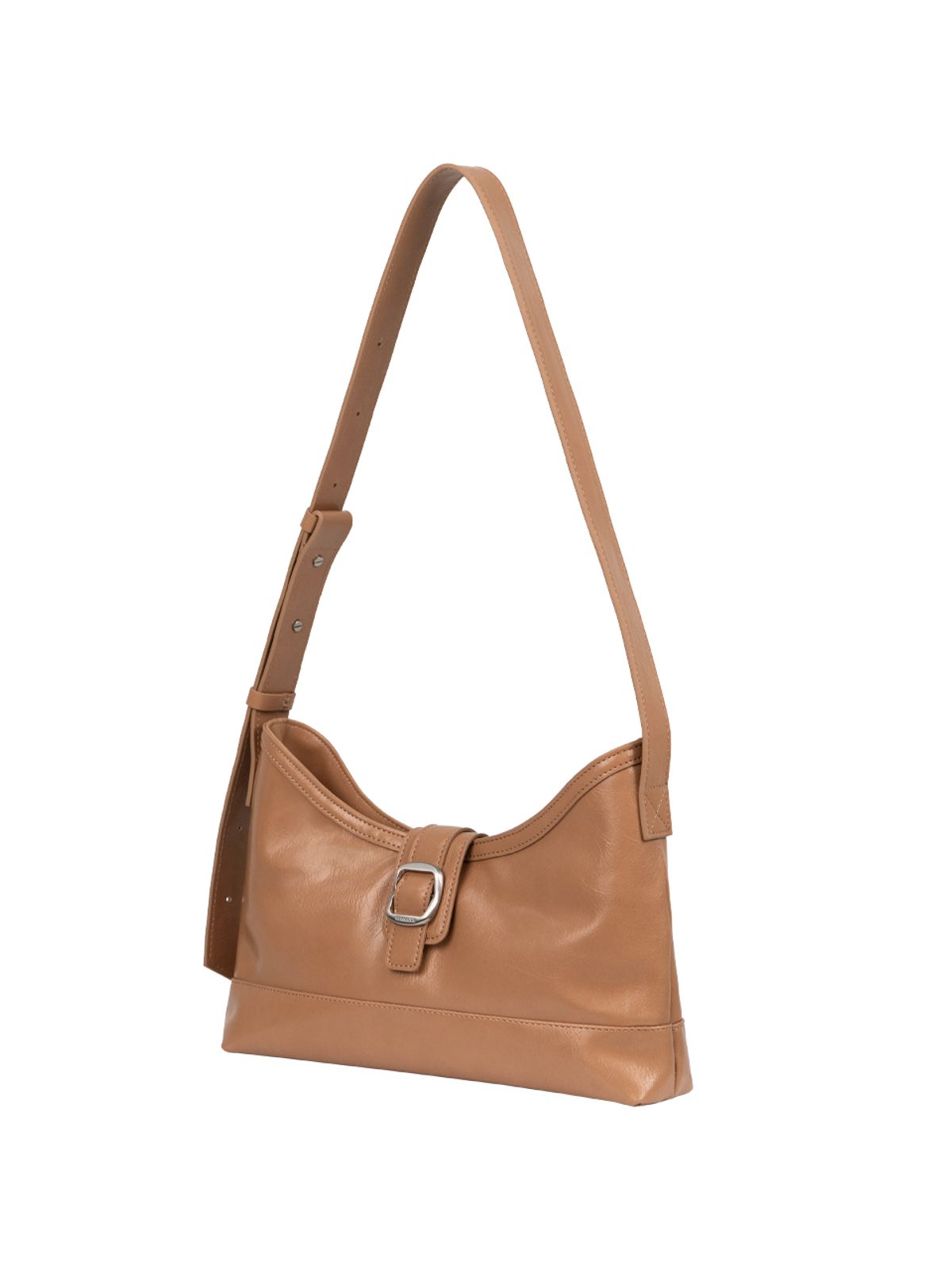 세미코드(SEMICODE) veil middle bag - crinkle dark beige