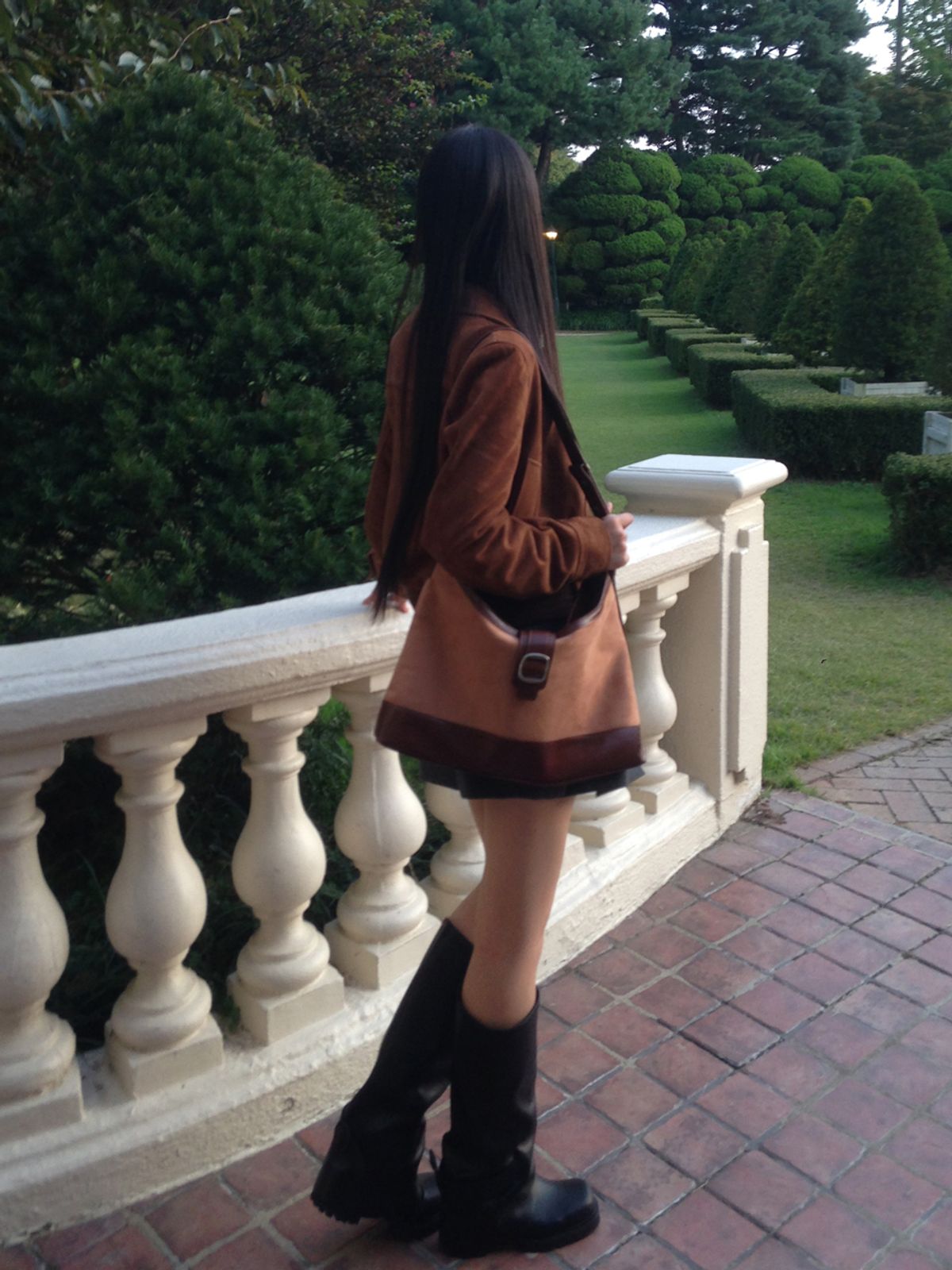세미코드(SEMICODE) veil bag - suede chestnut