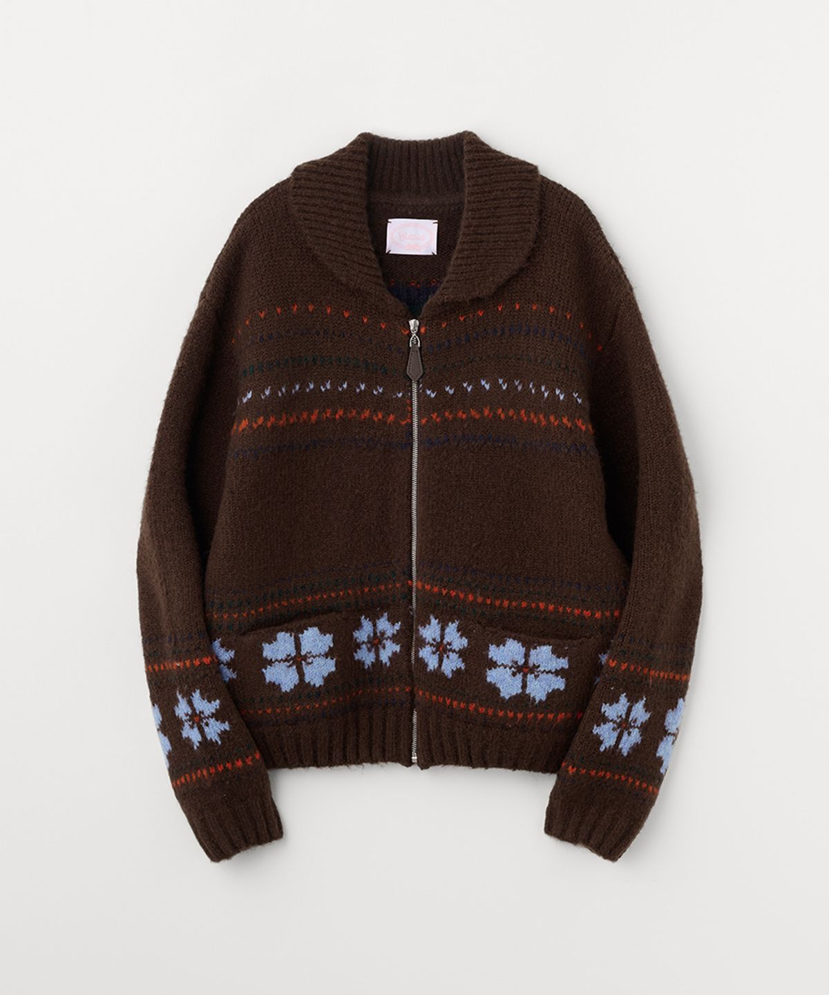 셀리테일즈(CELITAILS) SNOW COWICHAN ZIP UP CARDIGAN_BROWN