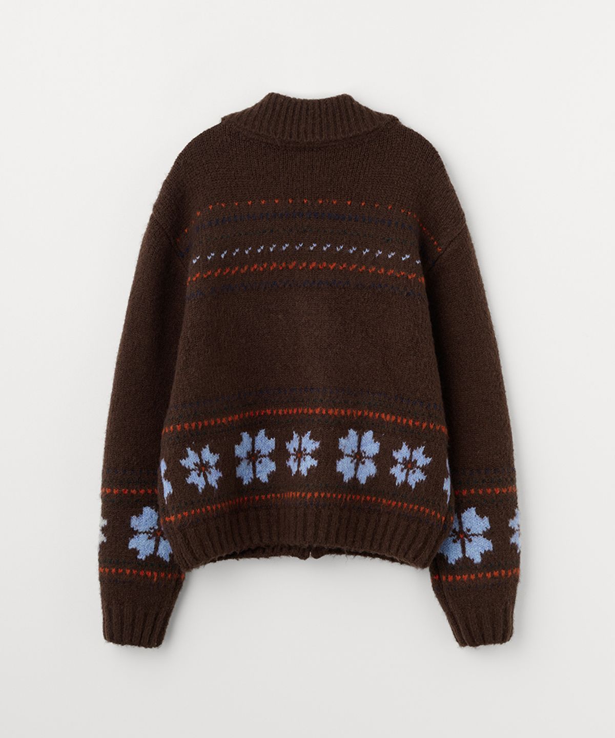 셀리테일즈(CELITAILS) SNOW COWICHAN ZIP UP CARDIGAN_BROWN