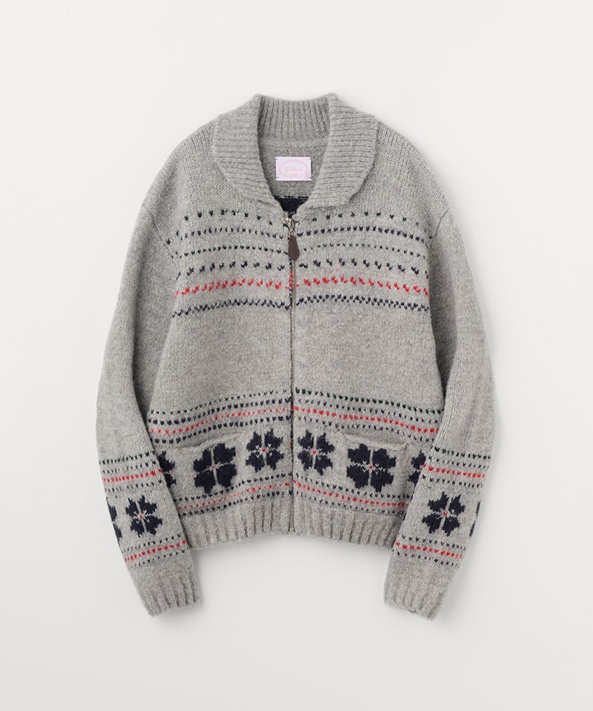 셀리테일즈(CELITAILS) SNOW COWICHAN ZIP UP CARDIGAN_GREY