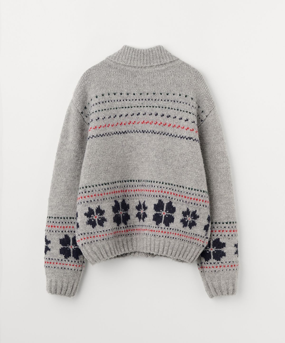 셀리테일즈(CELITAILS) SNOW COWICHAN ZIP UP CARDIGAN_GREY