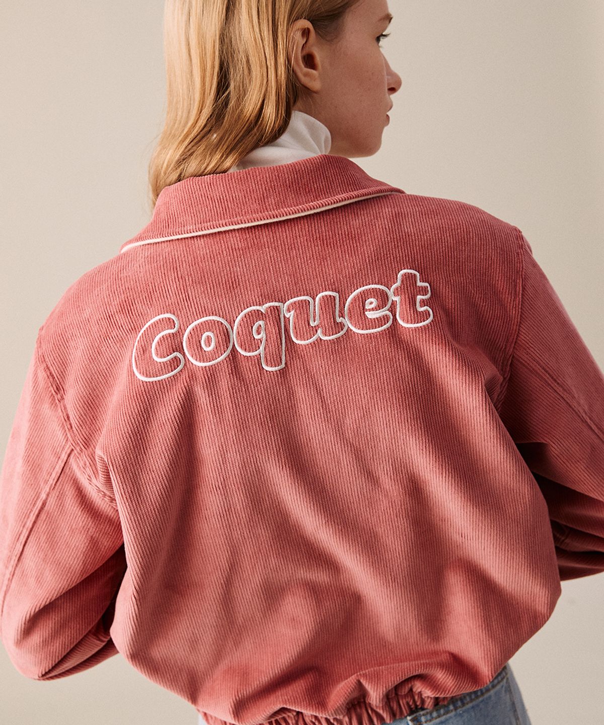 코케트(COQUET) [WOMAN] WESTERN CORDUROY CROP JACKET INDI PINK