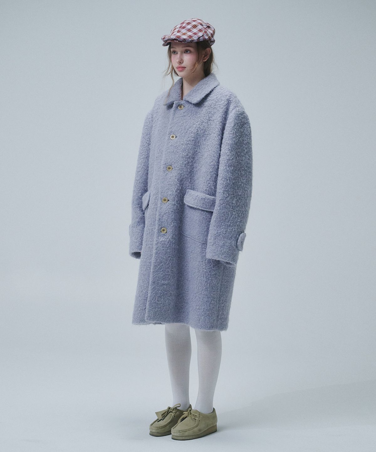 펀프롬펀(FUNFROMFUN) HAIRY OVERFIT COAT, LAVENDER