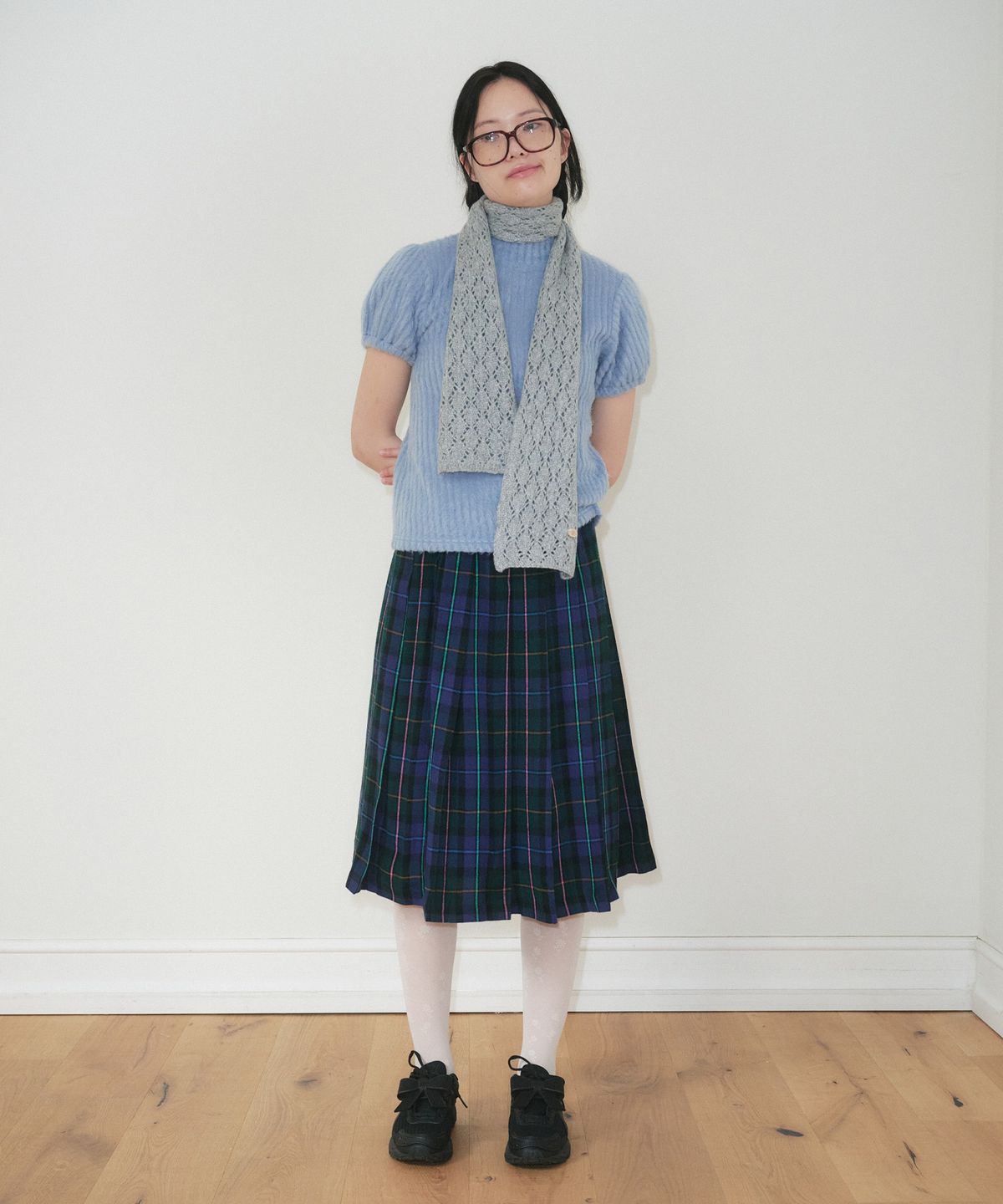 펀프롬펀(FUNFROMFUN) LUMINO KNIT MUFFLER, GREY