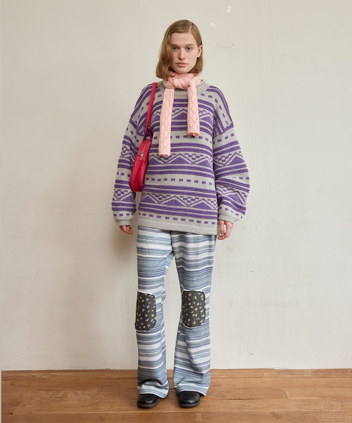 펀프롬펀(FUNFROMFUN) LUMINO KNIT MUFFLER, PINK