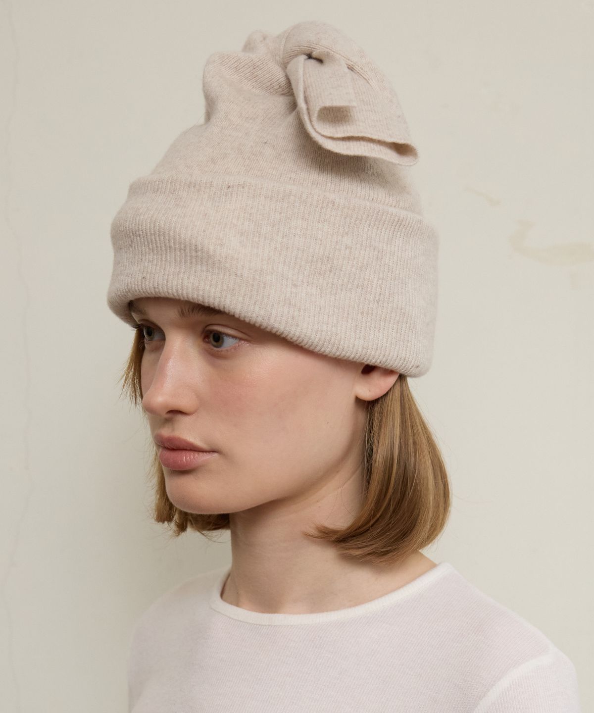 펀프롬펀(FUNFROMFUN) KNOTTED BEANIE, BEIGE