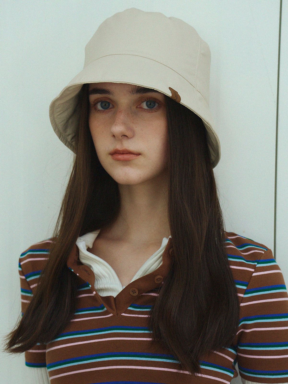 메르헨(MERCHEN) Low string bucket hat_3color