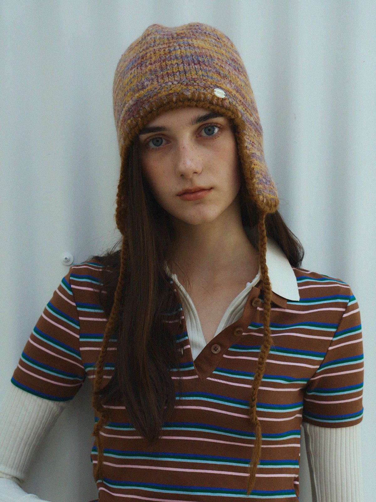 메르헨(MERCHEN) Colormix knit earflap_3color