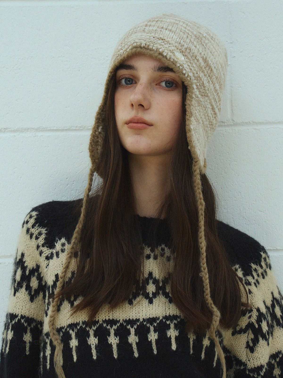 메르헨(MERCHEN) Colormix knit earflap_3color