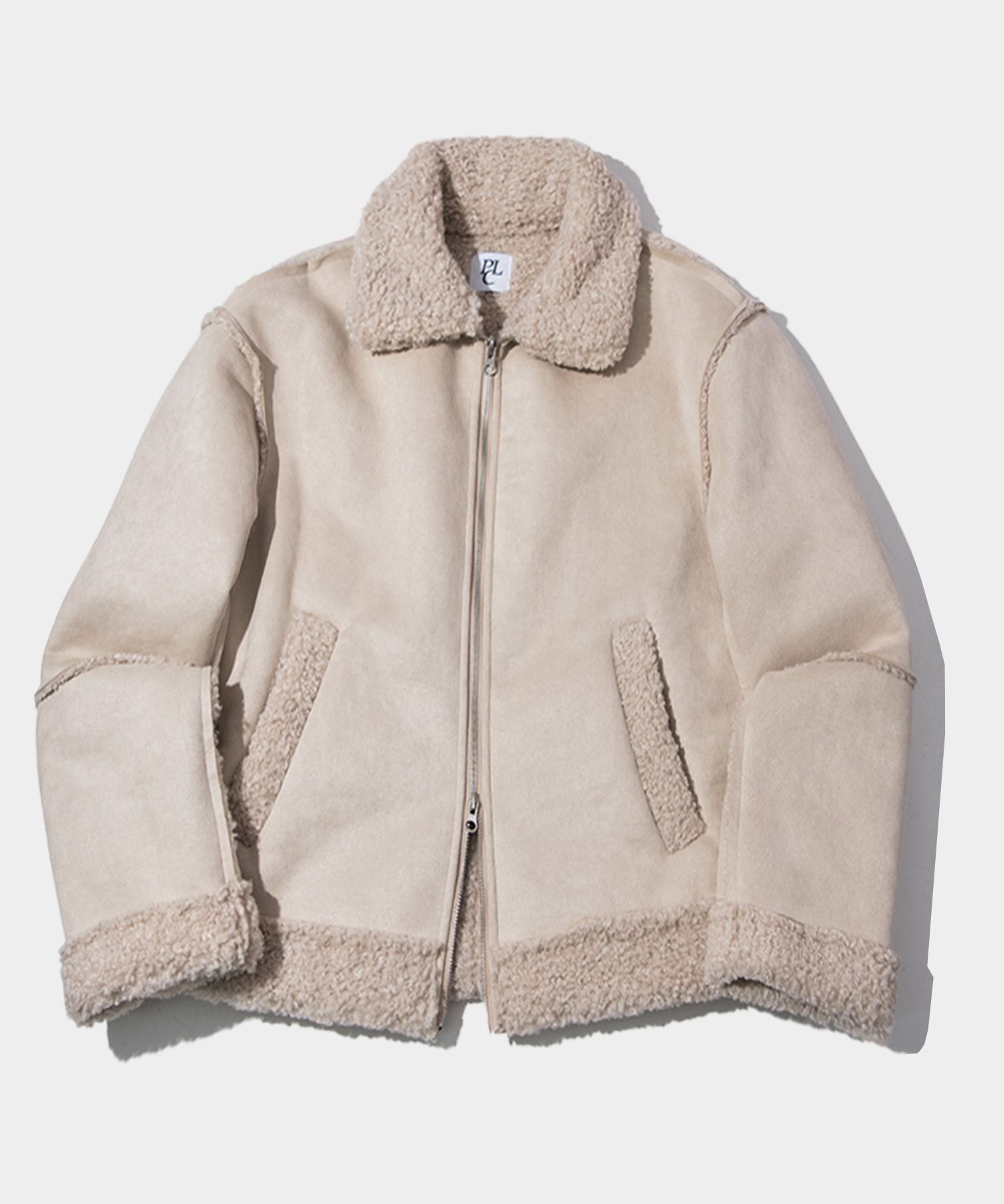 【2plan】Muse stitch cropped jacket MUSINSA | PLACE STUDIO Sheepskin Tumble Fleece Suede Mustang