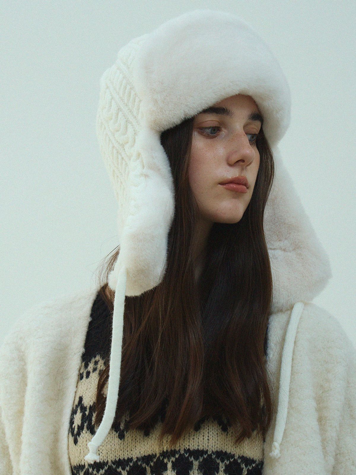 메르헨(MERCHEN) Shapka knit trooper hat_4color