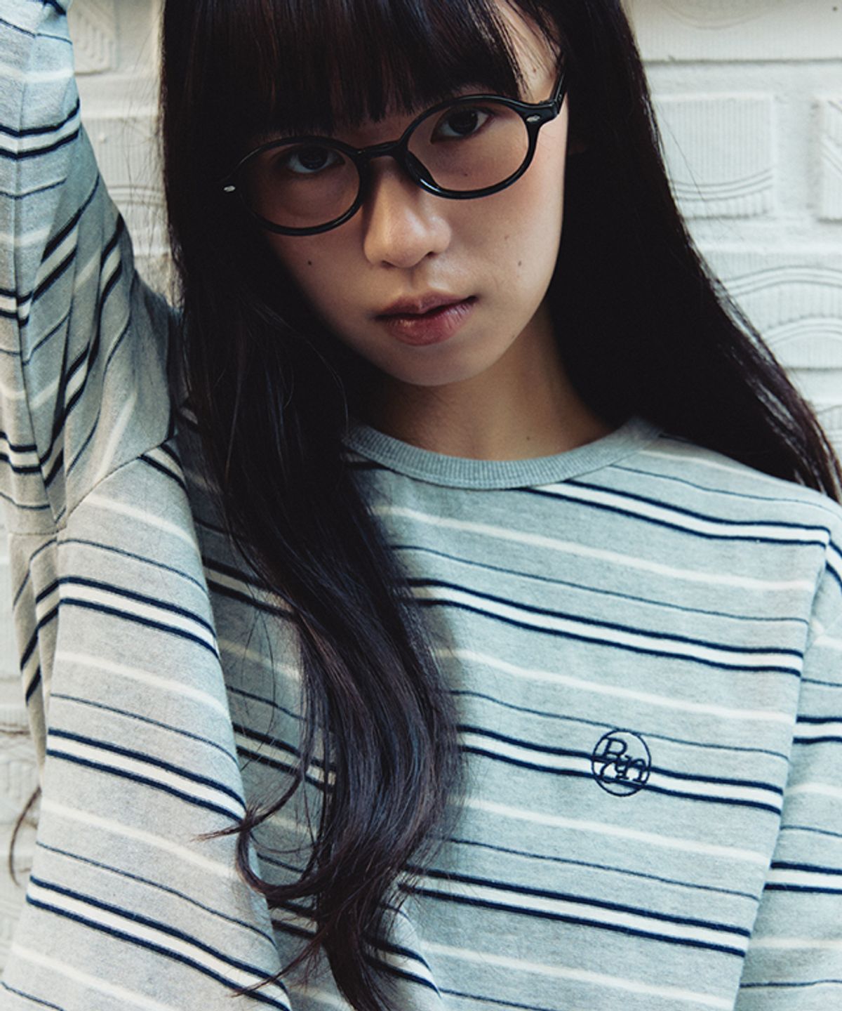 론론(RONRON) MULTI STRIPE LONG SLEEVE GREY