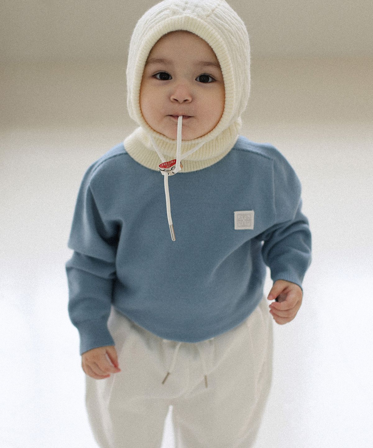 더로하(THE LOHA) [KIDS] 스너그 케이블 바라클라바 크림