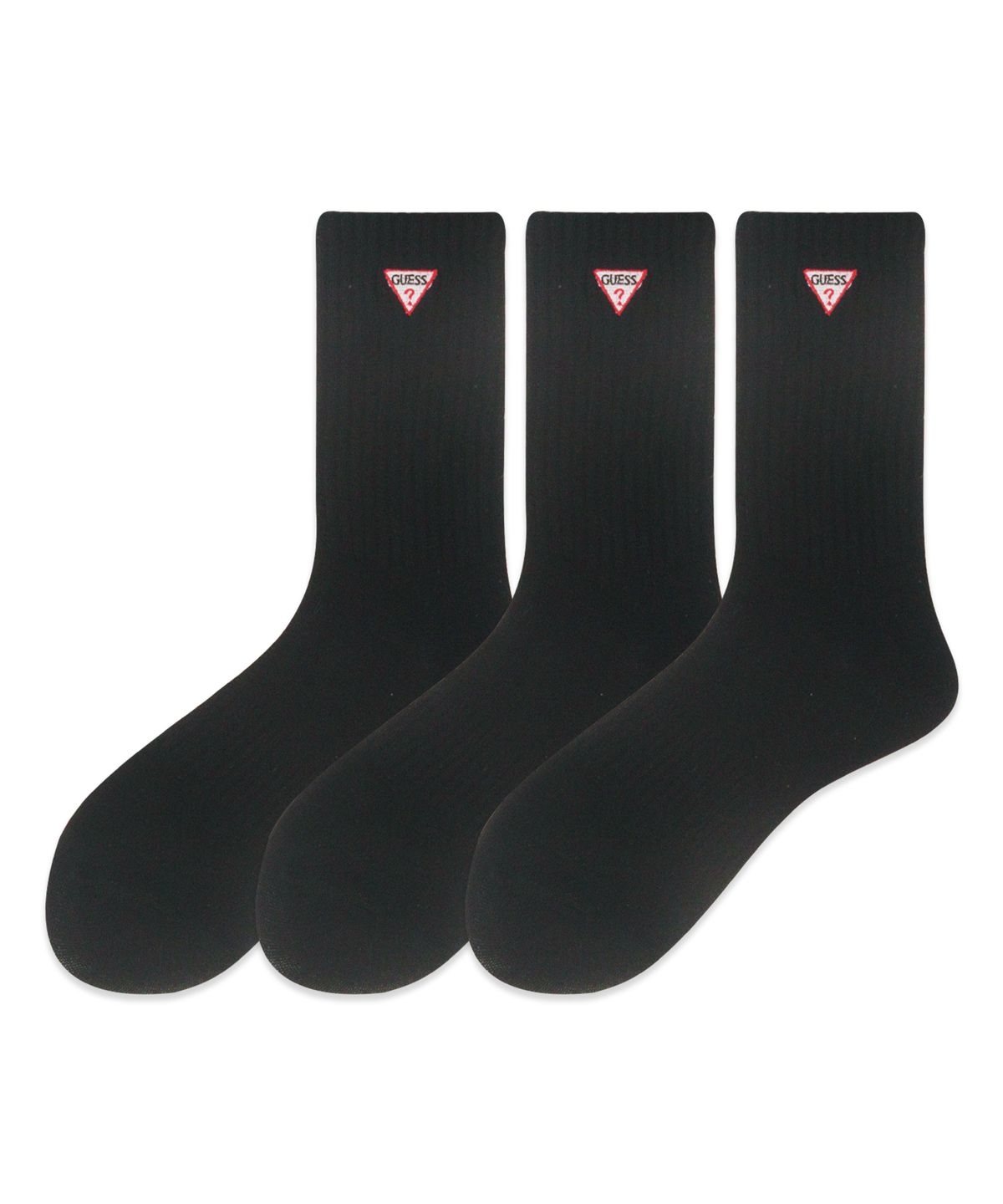 게스 양말(GUESS SOCKS) 로고자수 슬림 장목 3족